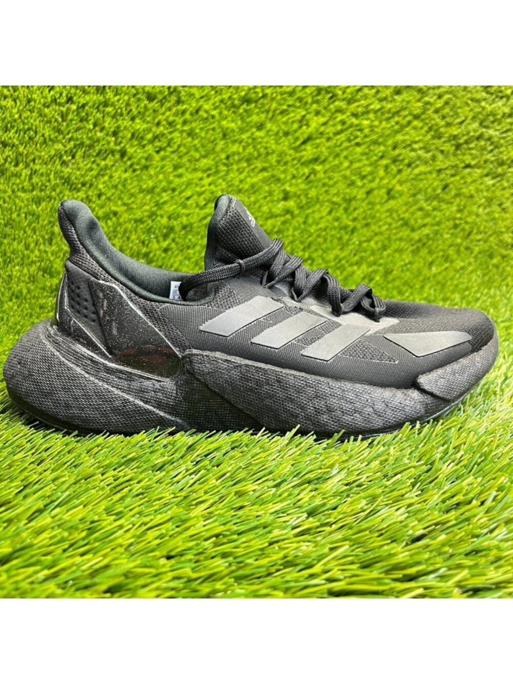 Adidas x9000L4 Boost Boys Size 5Y Triple Black Athletic Walking‎ Shoes Sneakers